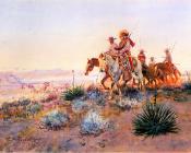 查尔斯马里安拉塞尔 - Mexican Buffalo Hunters